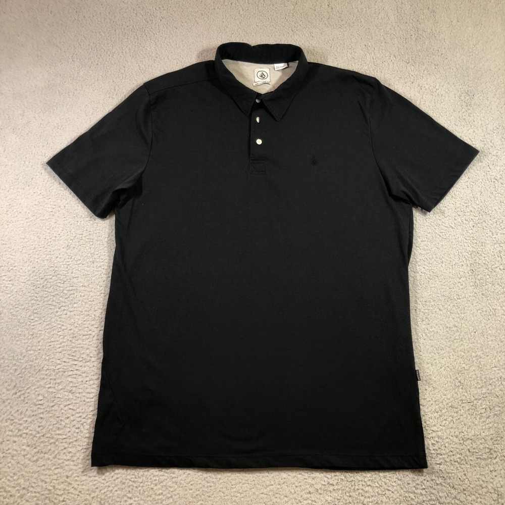 volcom polo  shirt mens XXL 2XL black